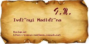 Iványi Madléna névjegykártya